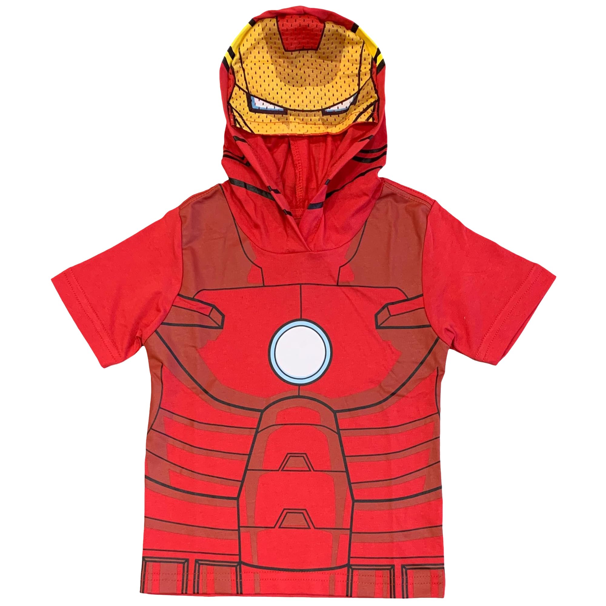 Marvel Avenger Little Boys and Toddler Hooded Tee With Mask